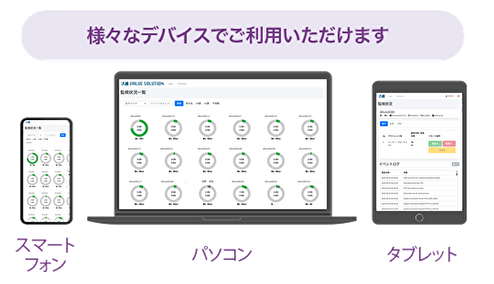 様々なデバイスでご利用いただけます